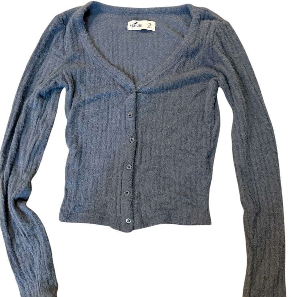 Hollister Women's Gray Cardigan Sweater